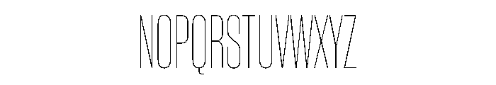 WorkhorseGothic1 CondensedThin Instance Font UPPERCASE