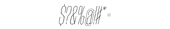 WorkhorseGothic1 CondensedThinOblique Instance Font OTHER CHARS