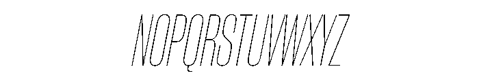 WorkhorseGothic1 CondensedThinOblique Instance Font UPPERCASE
