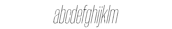 WorkhorseGothic1 CondensedThinOblique Instance FONT