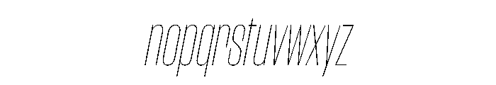 WorkhorseGothic1 CondensedThinOblique Instance Font LOWERCASE