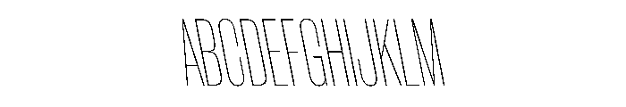 WorkhorseGothic1 CondensedThinReverse Instance Font UPPERCASE