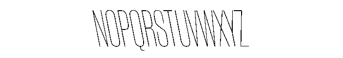 WorkhorseGothic1 CondensedThinReverse Instance Font UPPERCASE