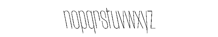 WorkhorseGothic1 CondensedThinReverse Instance Font LOWERCASE