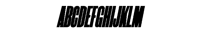 WorkhorseGothic1 CondensedUltraOblique Instance Font UPPERCASE