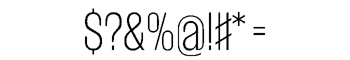 WorkhorseGothic1 ExtraLight Instance Font OTHER CHARS