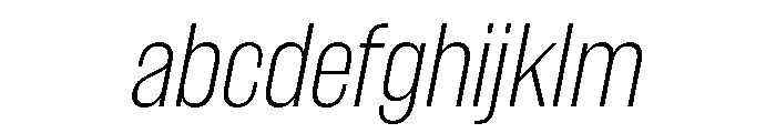 WorkhorseGothic1 ExtraLightOblique Instance FONT