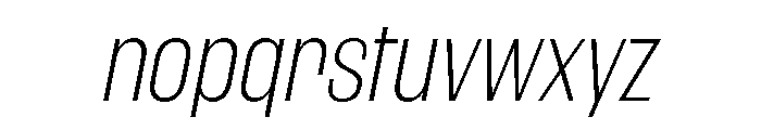 WorkhorseGothic1 ExtraLightOblique Instance Font LOWERCASE