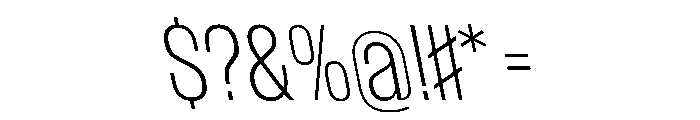 WorkhorseGothic1 ExtraLightReverse Instance Font OTHER CHARS