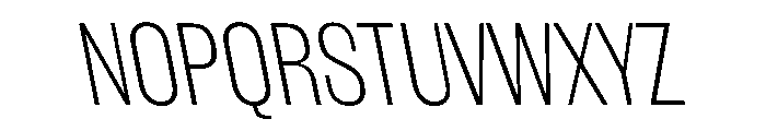 WorkhorseGothic1 ExtraLightReverse Instance Font UPPERCASE