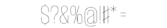 WorkhorseGothic1 Hairline Instance Font OTHER CHARS