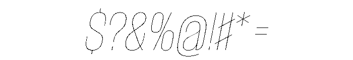 WorkhorseGothic1 HairlineOblique Instance Font OTHER CHARS