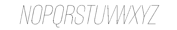 WorkhorseGothic1 HairlineOblique Instance Font UPPERCASE
