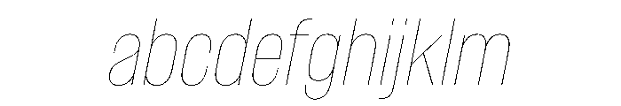 WorkhorseGothic1 HairlineOblique Instance FONT