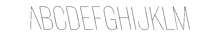 WorkhorseGothic1 HairlineReverse Instance Font UPPERCASE