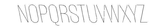 WorkhorseGothic1 HairlineReverse Instance Font UPPERCASE