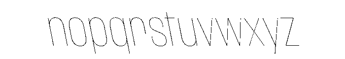 WorkhorseGothic1 HairlineReverse Instance Font LOWERCASE
