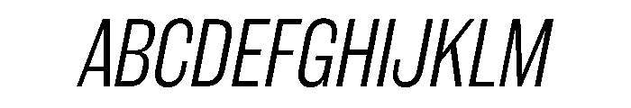 WorkhorseGothic1 LightOblique Instance Font UPPERCASE