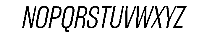 WorkhorseGothic1 LightOblique Instance Font UPPERCASE