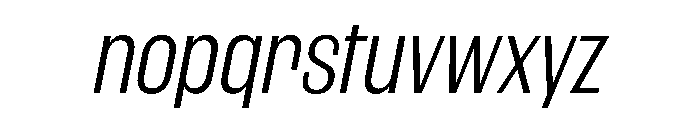 WorkhorseGothic1 LightOblique Instance Font LOWERCASE