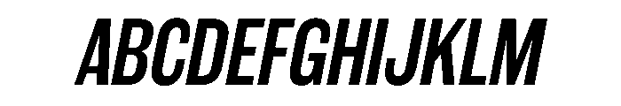 WorkhorseGothic1 SemiboldOblique Instance Font UPPERCASE