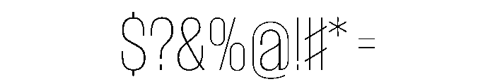 WorkhorseGothic1 Thin Instance Font OTHER CHARS