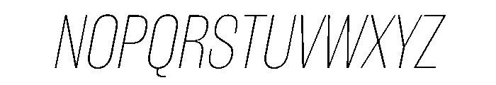 WorkhorseGothic1 ThinOblique Instance Font UPPERCASE