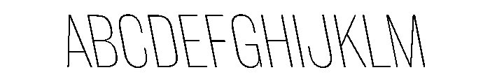 WorkhorseGothic1 ThinReverse Instance Font UPPERCASE