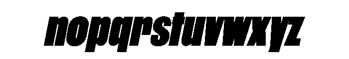 WorkhorseGothic1 UltraOblique Instance Font LOWERCASE