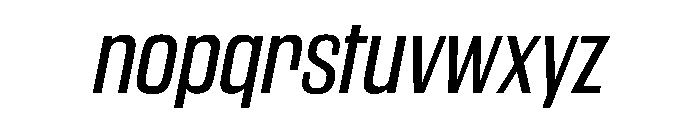 WorkhorseGothic2 BookOblique Instance Font LOWERCASE