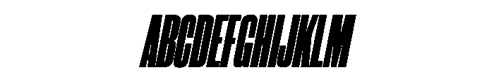 WorkhorseGothic2 CondensedBlackOblique Instance Font UPPERCASE