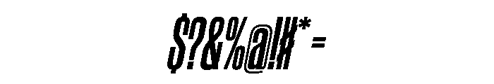 WorkhorseGothic2 CondensedBoldOblique Instance Font OTHER CHARS