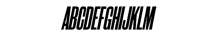 WorkhorseGothic2 CondensedBoldOblique Instance Font UPPERCASE