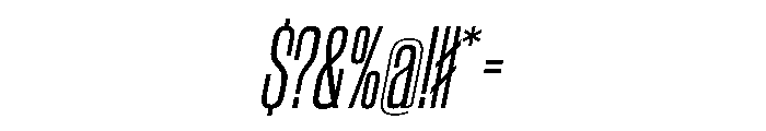 WorkhorseGothic2 CondensedBookOblique Instance Font OTHER CHARS