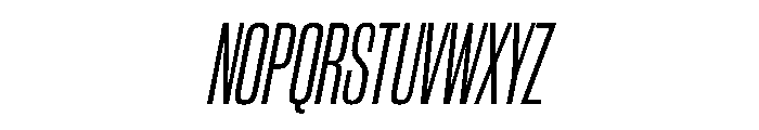 WorkhorseGothic2 CondensedBookOblique Instance Font UPPERCASE