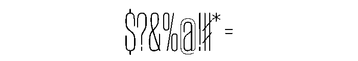 WorkhorseGothic2 CondensedExtraLight Instance Font OTHER CHARS