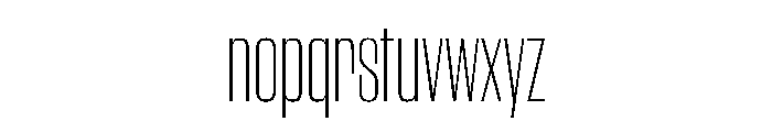 WorkhorseGothic2 CondensedExtraLight Instance Font LOWERCASE