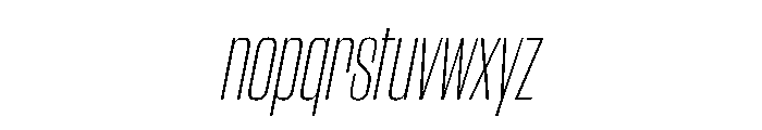 WorkhorseGothic2 CondensedExtraLightOblique Instance Font LOWERCASE