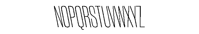 WorkhorseGothic2 CondensedExtraLightReverse Instance Font UPPERCASE