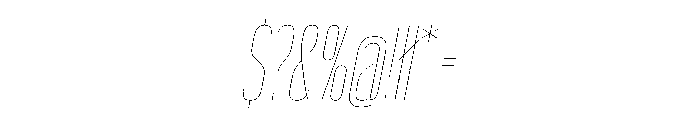 WorkhorseGothic2 CondensedHairlineOblique Instance Font OTHER CHARS