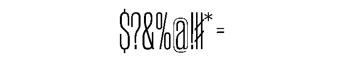 WorkhorseGothic2 CondensedLight Instance Font OTHER CHARS
