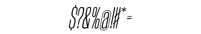 WorkhorseGothic2 CondensedLightOblique Instance Font OTHER CHARS