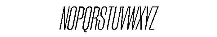WorkhorseGothic2 CondensedLightOblique Instance Font UPPERCASE