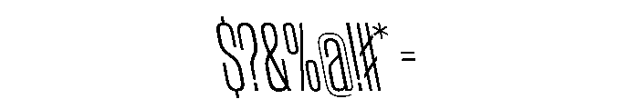 WorkhorseGothic2 CondensedLightReverse Instance Font OTHER CHARS
