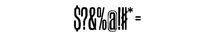 WorkhorseGothic2 CondensedSemibold Instance Font OTHER CHARS