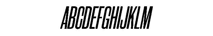 WorkhorseGothic2 CondensedSemiboldOblique Instance Font UPPERCASE