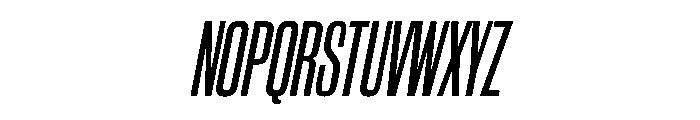 WorkhorseGothic2 CondensedSemiboldOblique Instance Font UPPERCASE