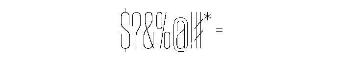 WorkhorseGothic2 CondensedThin Instance Font OTHER CHARS