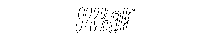 WorkhorseGothic2 CondensedThinOblique Instance Font OTHER CHARS