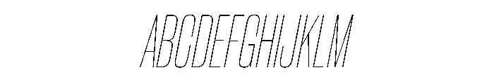 WorkhorseGothic2 CondensedThinOblique Instance Font UPPERCASE